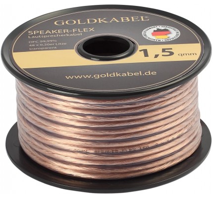 Goldkabel Speaker - Flex 2x1,50mm² Hoparlör Kablosu - 1Metre